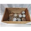 Image 8 : Wooden crate of Vintage Mason jars