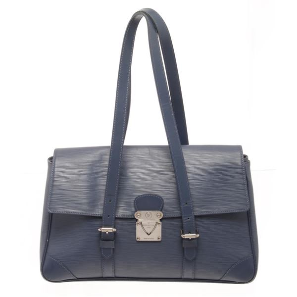 Louis Vuitton Blue Epi Leather Segur MM Shoulder Bag