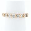 Image 1 : 14k Rose Gold 1.15 ctw 10 Round Brilliant Diamond Classic Wedding Band Stack Rin