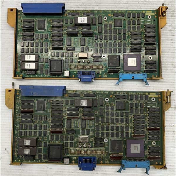 Lot of (2) Fanuc #A16B-2200-016 Circuit Boards