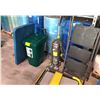 Image 2 : MISC. ITEMS INCLUDING 2 BLUE DOLLIES, STEP LADDER, 2 CARTS, VACUUM, ORGANICS BIN