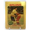 Image 1 : 1975 TOPPS BOBBY ORR TRADING CARD