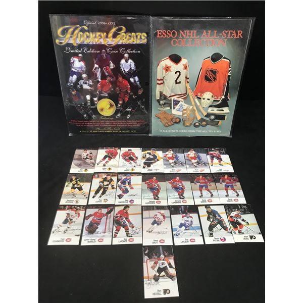 COMPLETE VINTAGE NHL COLLECTOR PIN AND CARD SET