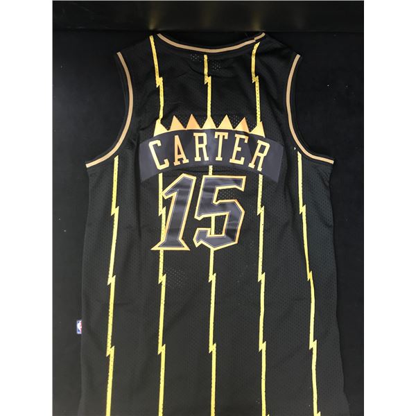 NEW WITH TAGS VINCE CARTER TORONTO TAPTORS GOLD MITCHELL AND NES JERSEY