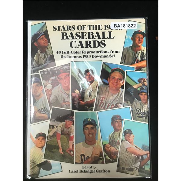 STARS OF 1953 BASEBALL CARDS UNCUT SHEETS OF 1965 REPRINT CARDS