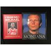 Image 1 : MICHAEL JORDAN AND JOE MONTANA HARD COVER BOOK LOT