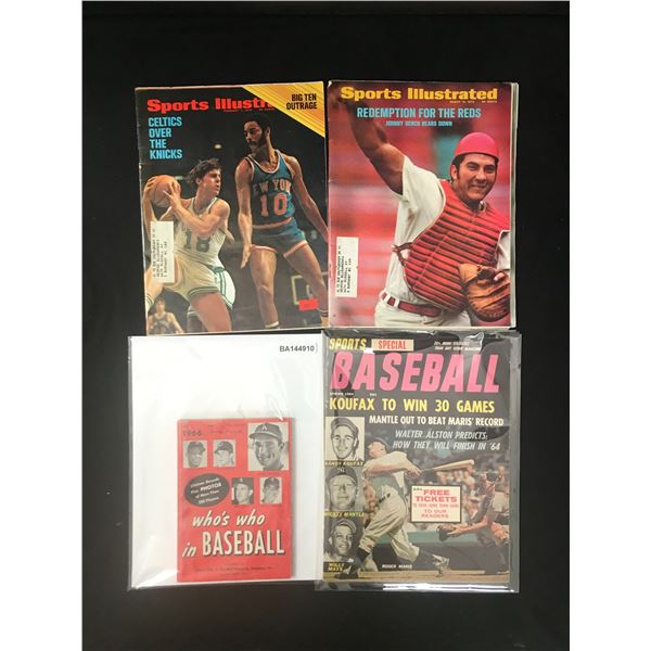 VINTAGE BASEBALL MAGAZINE AND BOOK LOT