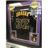 Image 2 : MAGIC JOHNSON SIGNED AND CUSTOM FRAMED LA LAKERS JERSEY (BECKETT COA)