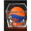 Image 4 : NOLAN RYAN SIGNED NY METS BASEBALL IN DISPLAY CASE (JSA COA)