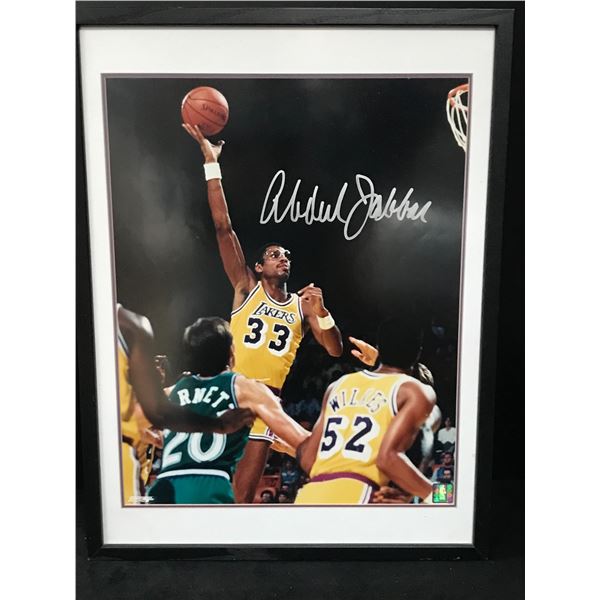 KARIM ABDUL JABBAR SIGNED AND FRAMED 18 X 24 (MULTIPLE COA)