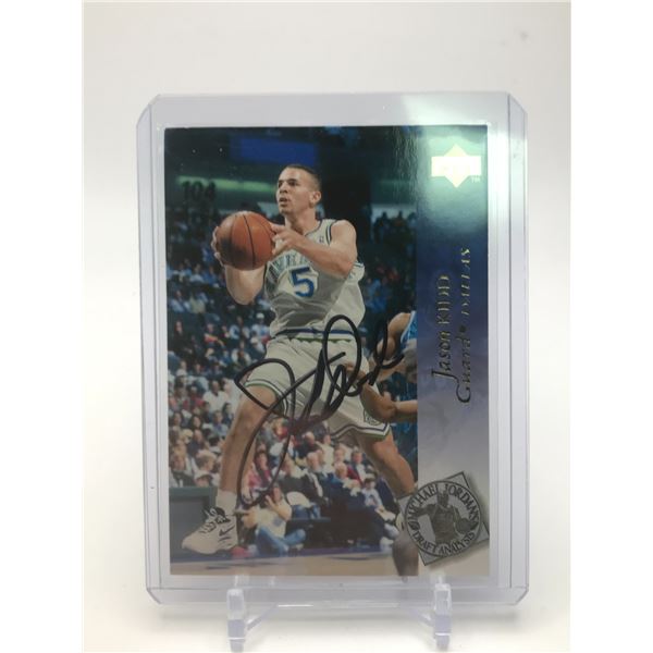 JASON KIDD SIGNED UPPER DECK TRADING CARD ( RED CARPET COA)