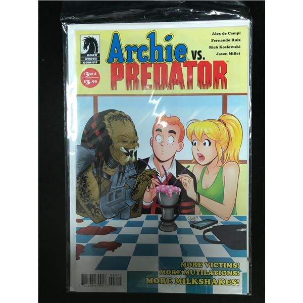 DARK HORSE COMICS ARCHIE VS. PREDATOR NO.3