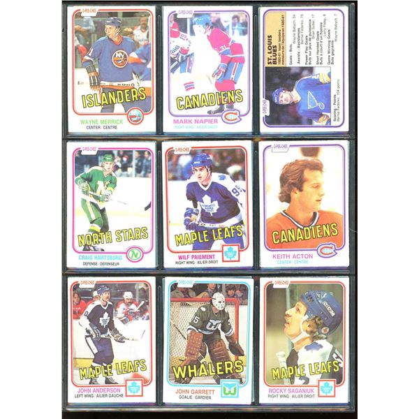 1981-82 OPC O-Pee-Chee Lot Of 18 Vintage Cards Wilf Paiement, Keith Acton & More
