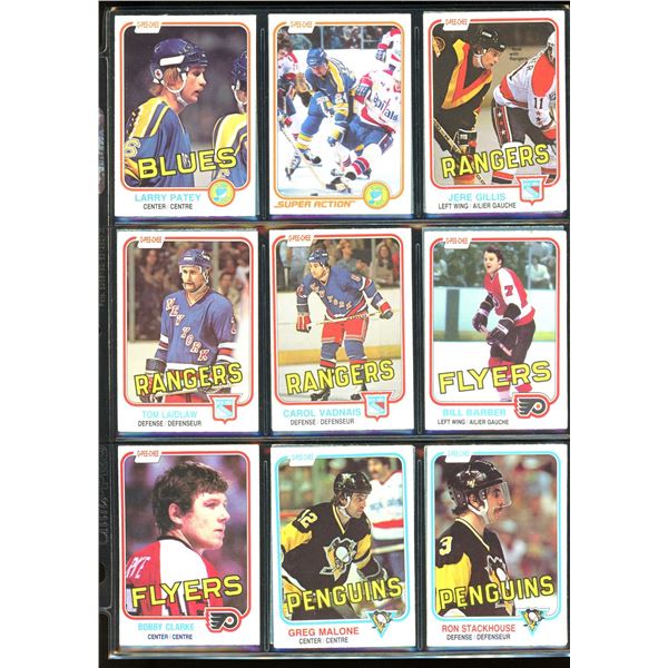 1981-82 OPC O-Pee-Chee Lot Of 18 Vintage Cards Greg Malone, Bill Barber & More