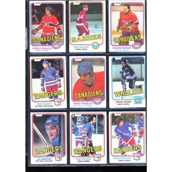 1981-82 OPC O-Pee-Chee Lot Of 18 Vintage Cards Pierre Larouche, Don Maloney & More