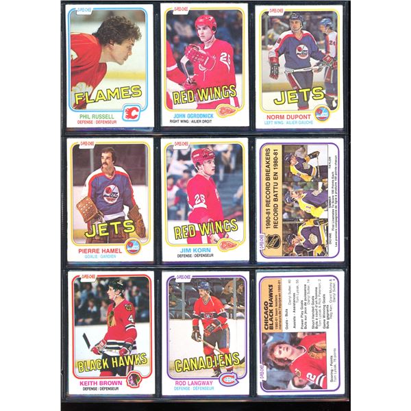 1981-82 OPC O-Pee-Chee Lot Of 18 Vintage Cards Phil Russell, John Ogrodnick & More