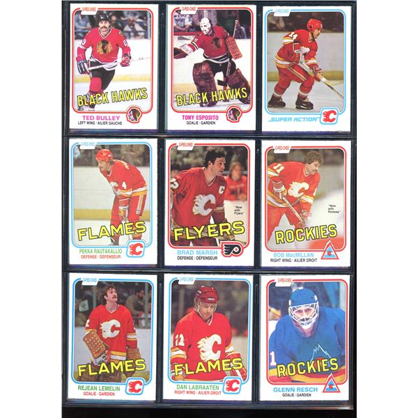 1981-82 OPC O-Pee-Chee Lot Of 18 Vintage Cards Ted Bulley, Tony Esposito & More