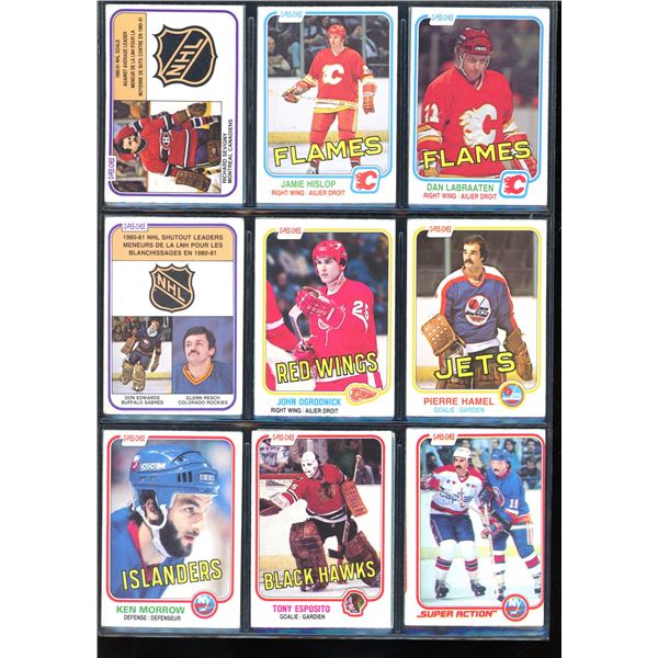 1981-82 OPC O-Pee-Chee Lot Of 18 Vintage Cards Ken Morrow, Tony Esposito & More