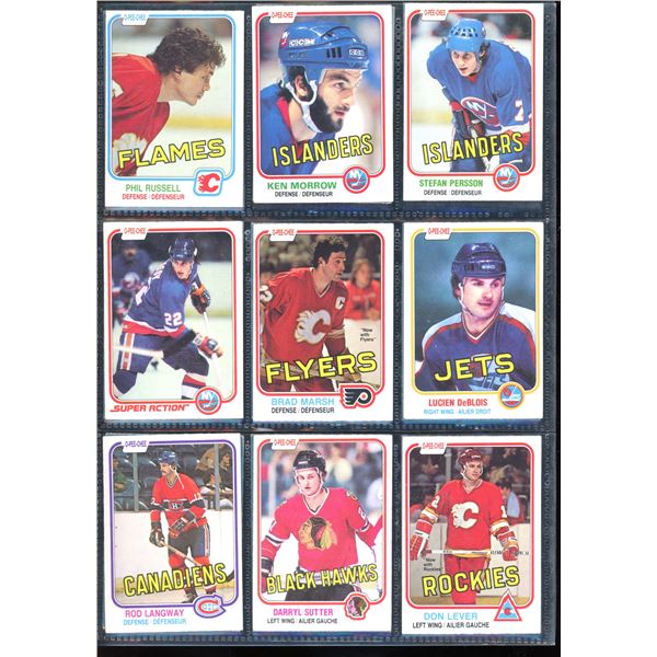1981-82 OPC O-Pee-Chee Lot Of 18 Vintage Cards Rod Langway, Darryl Sutter & More