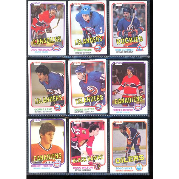 1981-82 OPC O-Pee-Chee Lot Of 18 Vintage Cards Doug Wilson, Duane Sutter & More