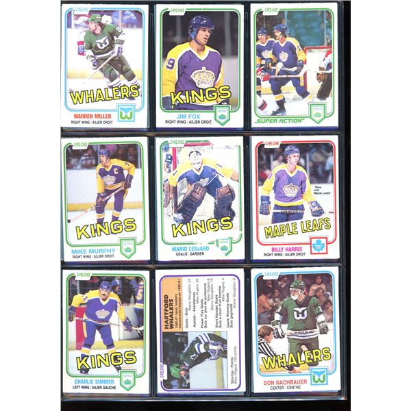 1981-82 OPC O-Pee-Chee Lot Of 18 Vintage Cards Jim Fox, Charlie Simmer & More