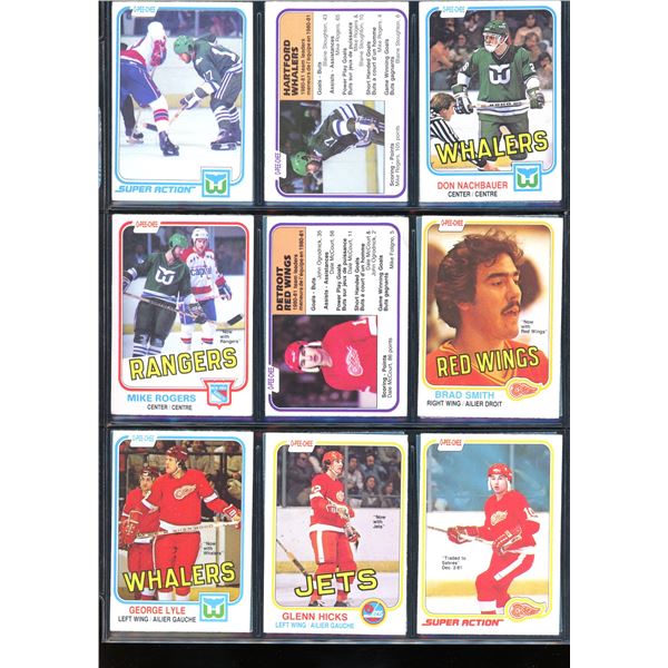 1981-82 OPC O-Pee-Chee Lot Of 18 Vintage Cards Mike Rogers, George Lyle & More