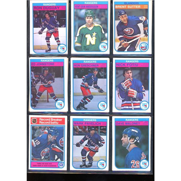 1982-83 OPC O-Pee-Chee Lot Of 18 Vintage Cards Brent Suter, Dave Maloney & More