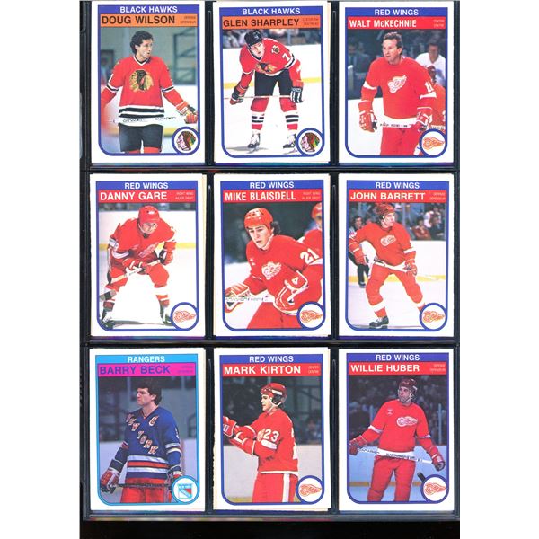 1982-83 OPC O-Pee-Chee Lot Of 18 Vintage Cards Doug Wilson, Danny Gare & More