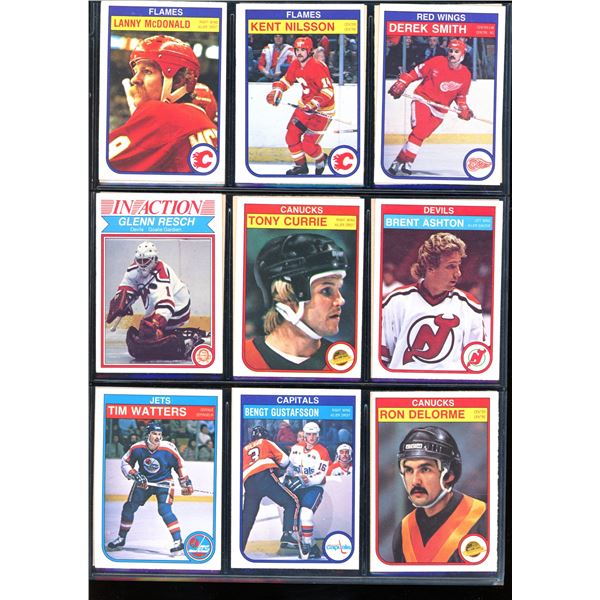 1982-83 OPC O-Pee-Chee Lot Of 18 Vintage Cards Lanny McDonald, Glenn Resch & More