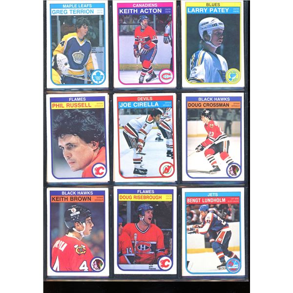 1982-83 OPC O-Pee-Chee Lot Of 18 Vintage Cards Keith Acton, Keith Brown & More