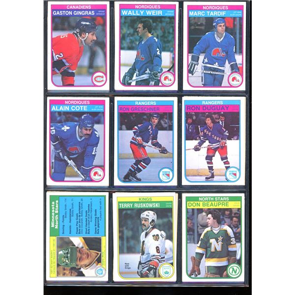 1982-83 OPC O-Pee-Chee Lot Of 18 Vintage Cards Gaston Gingras, Alain Cote & More
