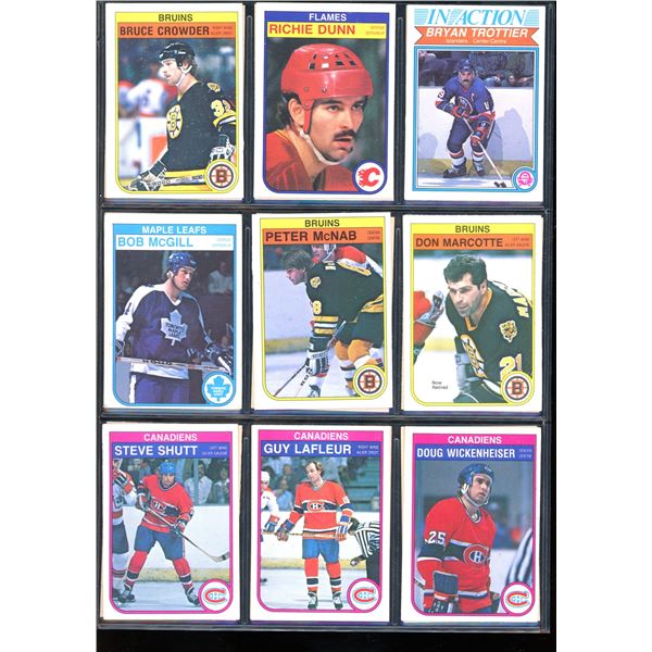 1982-83 OPC O-Pee-Chee Lot Of 18 Vintage Cards Steve Shutt, Bryan Trottier & More