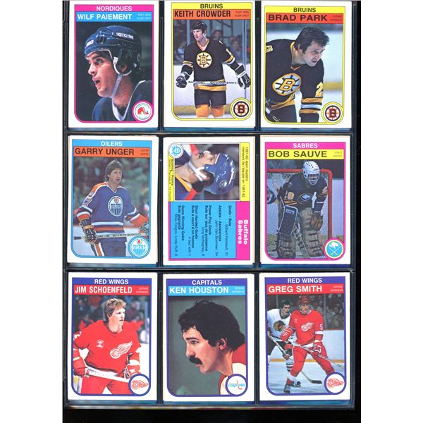 1982-83 OPC O-Pee-Chee Lot Of 18 Vintage Cards Garry Unger, Bob Sauve & More