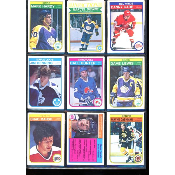 1982-83 OPC O-Pee-Chee Lot Of 18 Vintage Cards Marcel Dionne, Dale Hunter & More
