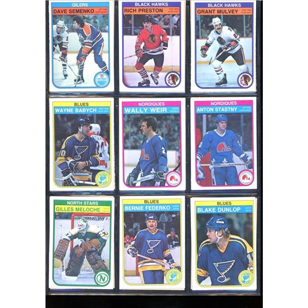 1982-83 OPC O-Pee-Chee Lot Of 18 Vintage Cards Dave Semenko, Wayne Babych & More