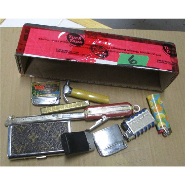 ASSORTMENT OF LIGHTERS AND MISC