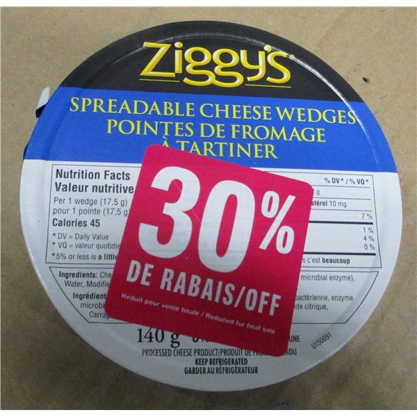 SHELF PULLS (AS IS):  FROZEN ZIGGY'S CHEESE WEDGES (140G)