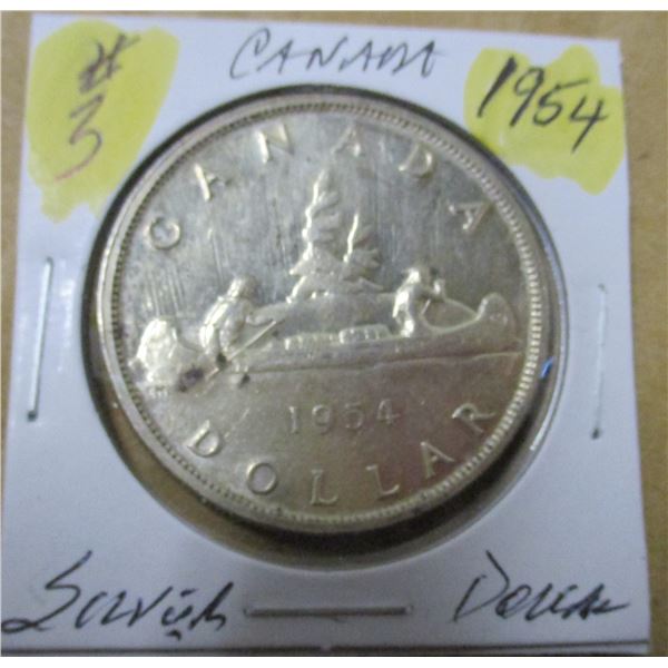 1954 CANADA SILVER DOLLAR