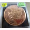 Image 1 : 1 OZ COPPER MAPLE LEAF COIN