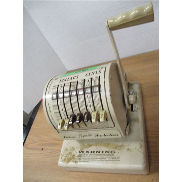 COLLECTIBLE:  CHEQUE WRITER