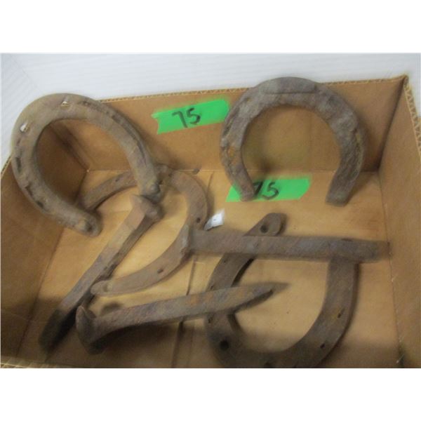 FLAT C/W ASSORTMENT OF HORSESHOES & SPIKES
