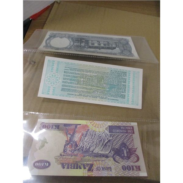 STOCK SHEET OF WORLD COLLECTABLE BANK NOTES