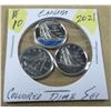 Image 1 : 2021 MINT CANADA COLORED DIME SET