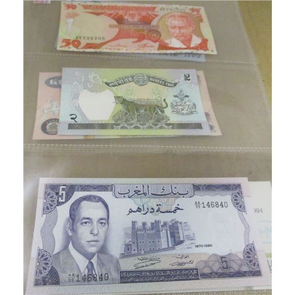 STOCK SHEET OF WORLD COLLECTABLE BANK NOTES