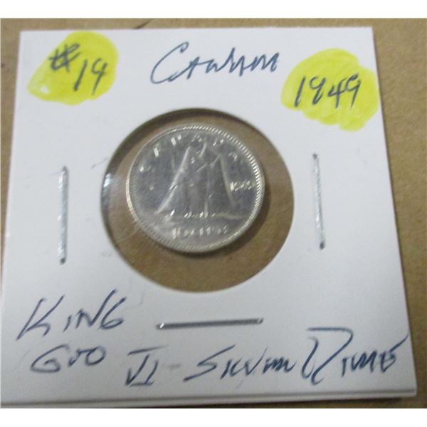 1949 AU KING GEORGE VI SILVER DIME