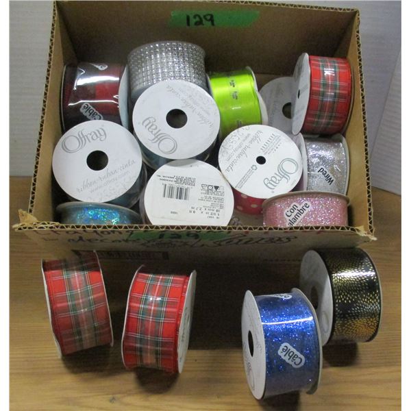 FREIGHT DAMAGE (AS IS):  BOX C/W ASSORTED RIBBON