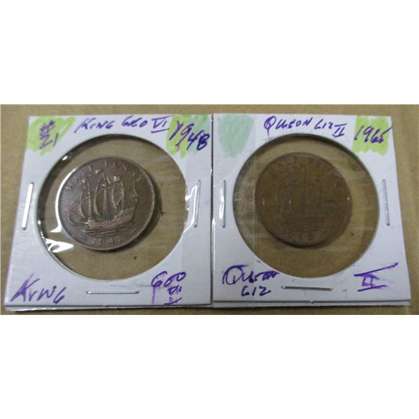 1948 - 1965 HALF PENNY TOKENS