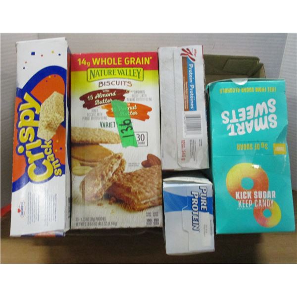 FREIGHT DAMAGE (AS IS):  FLAT OF ENERGY BARS
