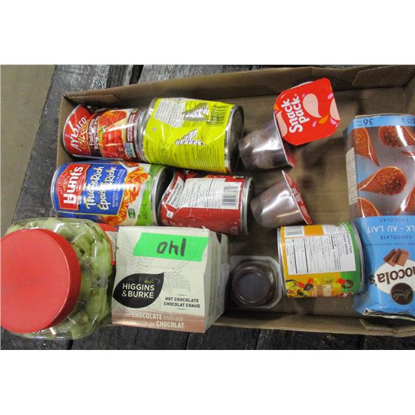 FREIGHT DAMAGE (AS IS):  FLAT C/W ASSORTED GROCERIES, PICKLES, ETC