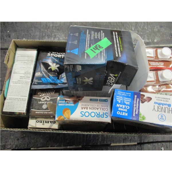 FREIGHT DAMAGE (AS IS);  BOX C/W ASSORTED GROCERIES